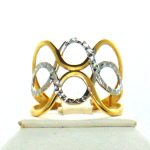 Áttört bicolor arany gyűrű