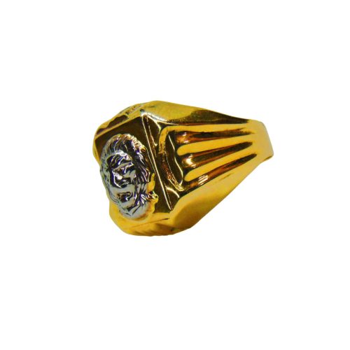 Oroszlánfejes arany pecsétgyűrű