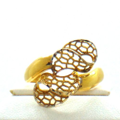 Áttört bicolor arany gyűrű