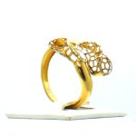 Áttört bicolor arany gyűrű