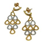 Lógos bicolor arany fülbevaló