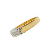 Köves bicolor arany gyűrű