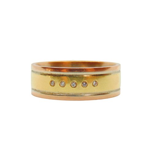 Briliáns bicolor arany gyűrű