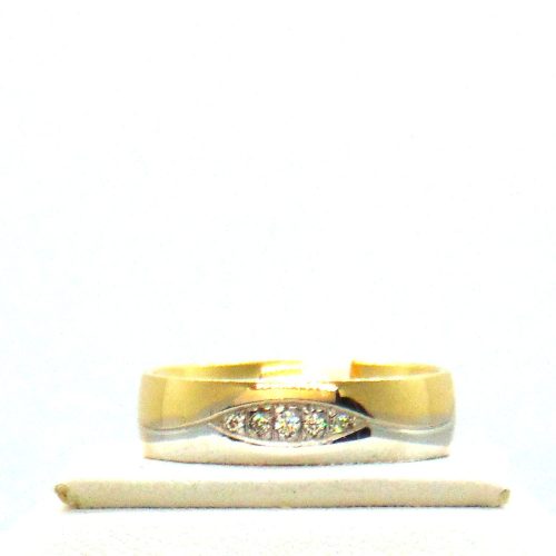 Köves bicolor arany karikagyűrű